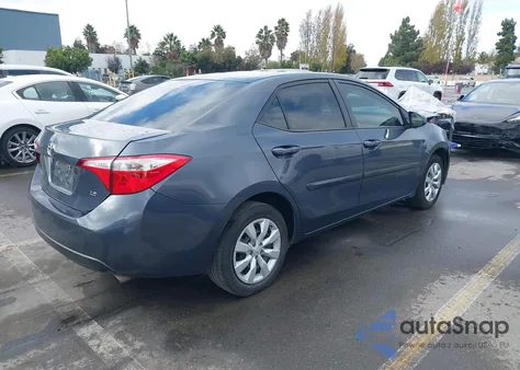 2016 Toyota Corolla Le z USA, uszkodzony, nr VIN 5YFBURHE5GP540221